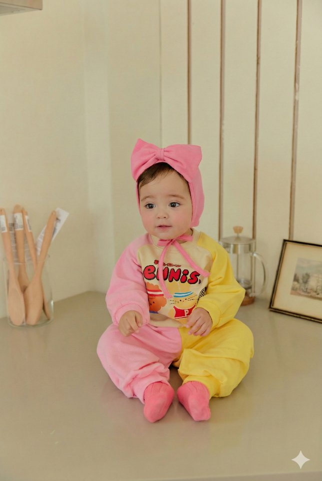 Sera - Korean Baby Fashion - #babyoutfit - Bebe Ice Cream Top Bottom Set - 5