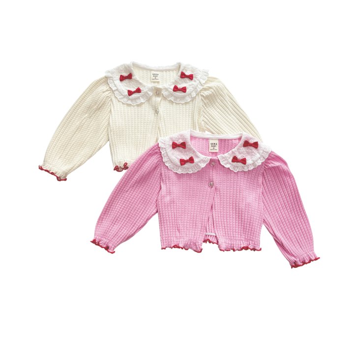 Sera - Korean Baby Fashion - #babywear - Bebe Petite Collar Cardigan - 11