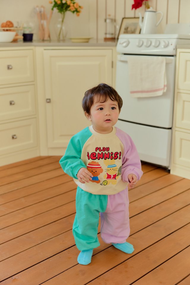 Sera - Korean Baby Fashion - #babywear - Bebe Ice Cream Top Bottom Set - 7