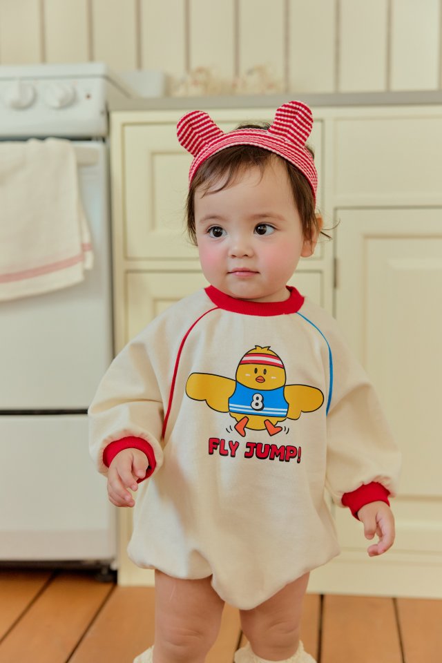 Sera - Korean Baby Fashion - #onlinebabyboutique - Bebe Fly Chick Suit (Hairband Set)