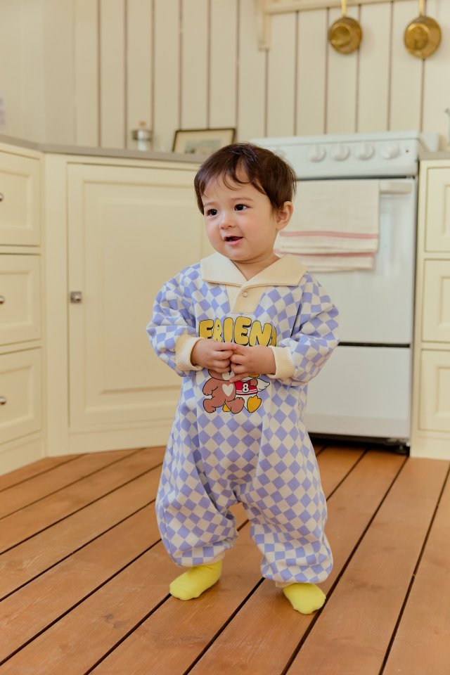Sera - Korean Baby Fashion - #onlinebabyboutique - Bebe Friend Collar Suit - 6