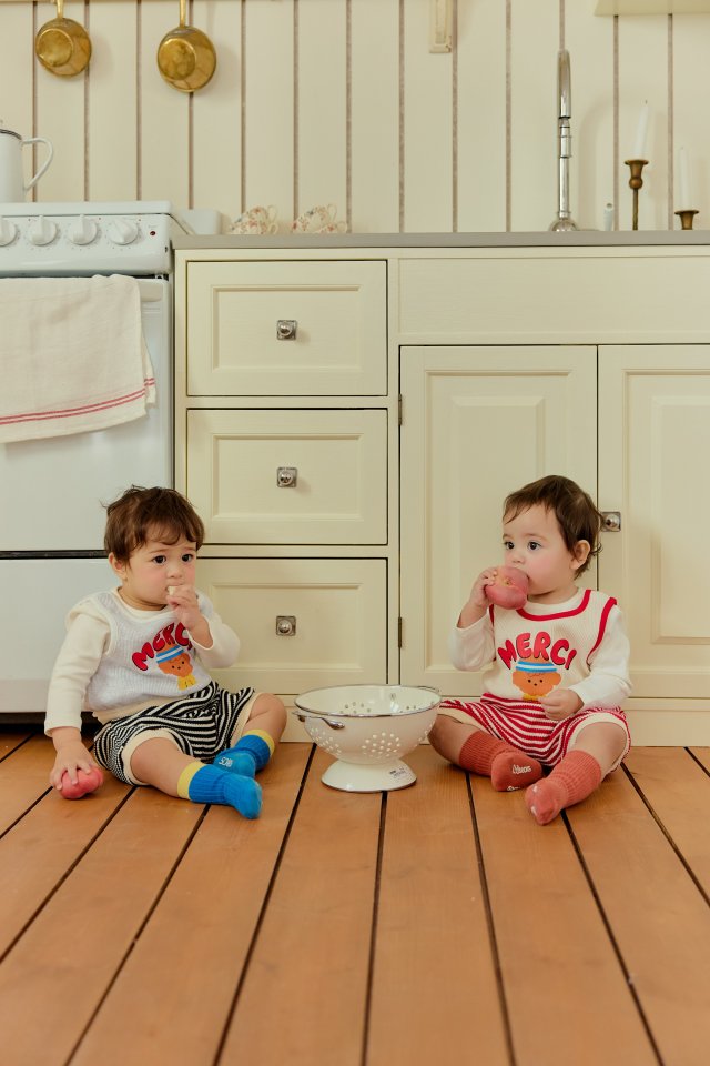 Sera - Korean Baby Fashion - #onlinebabyshop - Bebe Poodle Layered Top Bottom Set - 10