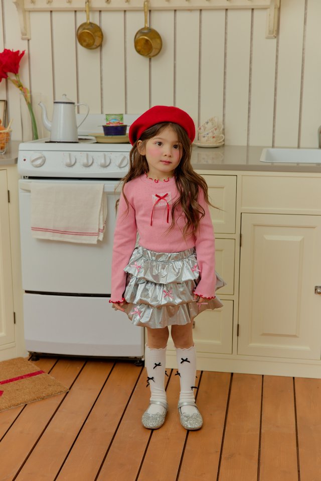 Sera - Korean Children Fashion - #Kfashion4kids - Ribbon Ribbed Tee - 9