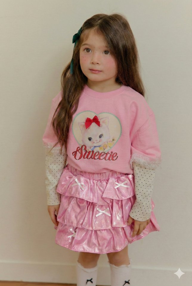 Sera - Korean Children Fashion - #childofig - Pink Bling Skirt - 3