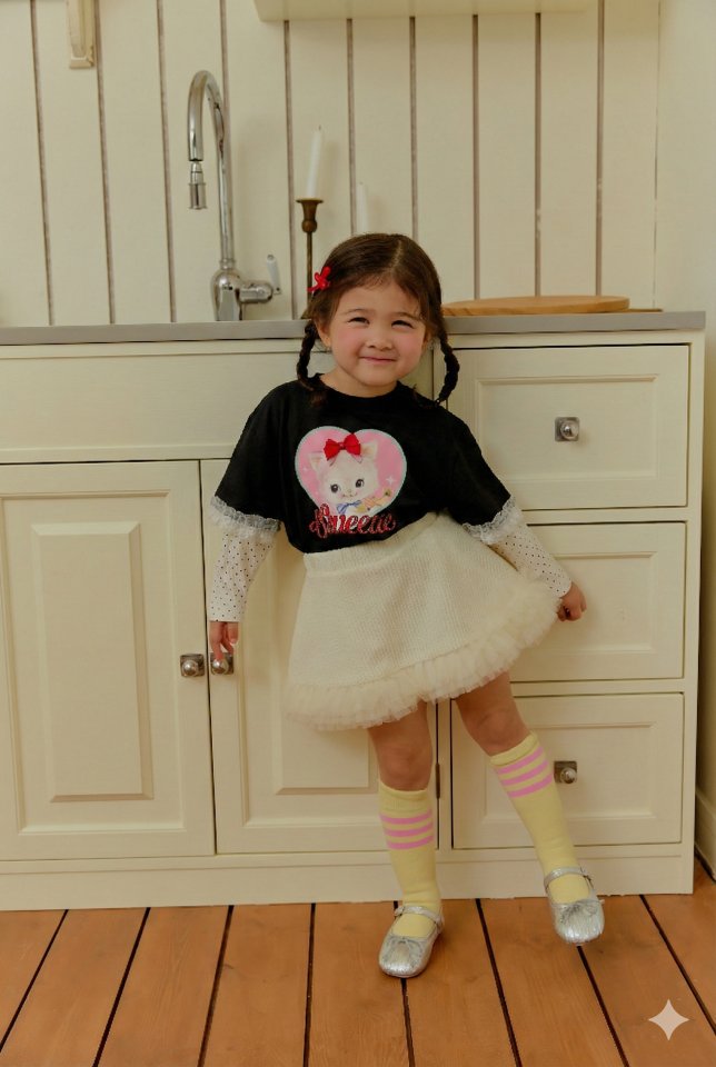 Sera - Korean Children Fashion - #childofig - Pom Pom Lace Skirt - 6