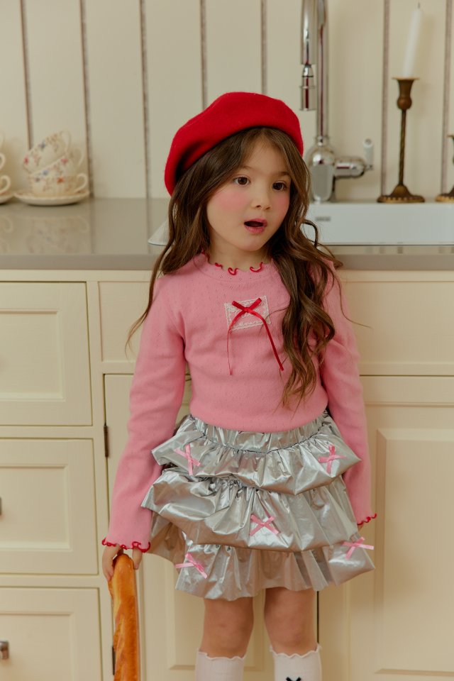 Sera - Korean Children Fashion - #childofig - Ribbon Ribbed Tee