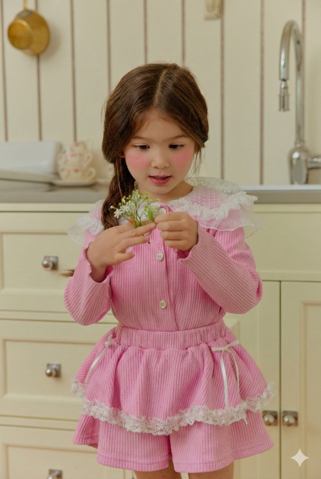 Sera - Korean Children Fashion - #discoveringself - Lace Collar Cardigan - 3