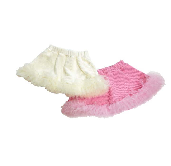 Sera - Korean Children Fashion - #fashionkids - Pom Pom Lace Skirt - 11