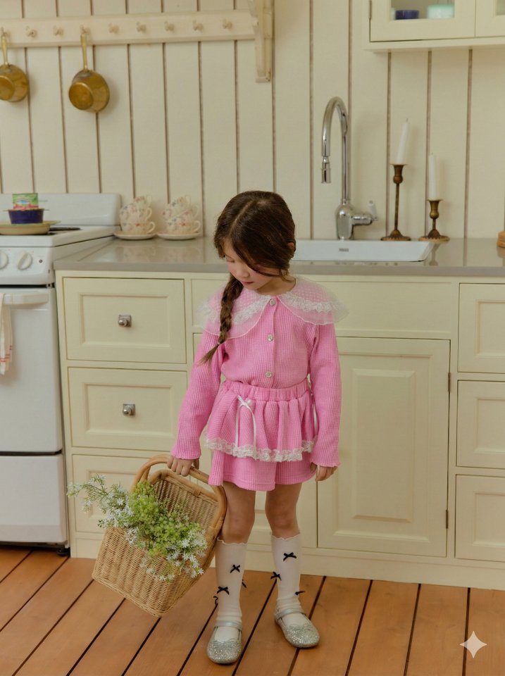 Sera - Korean Children Fashion - #discoveringself - Lace Collar Cardigan - 4
