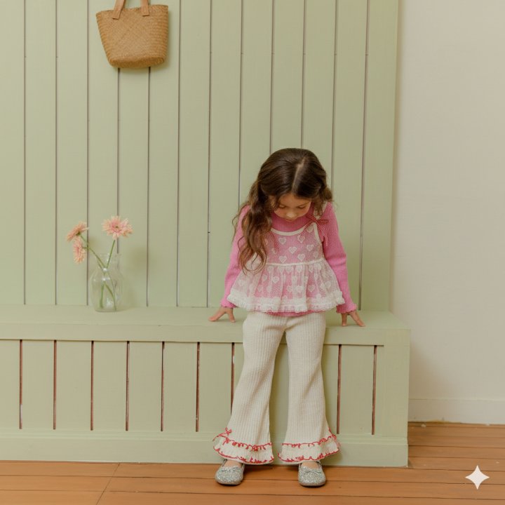 Sera - Korean Children Fashion - #kidsstore - Frill Bootcut Pants - 6