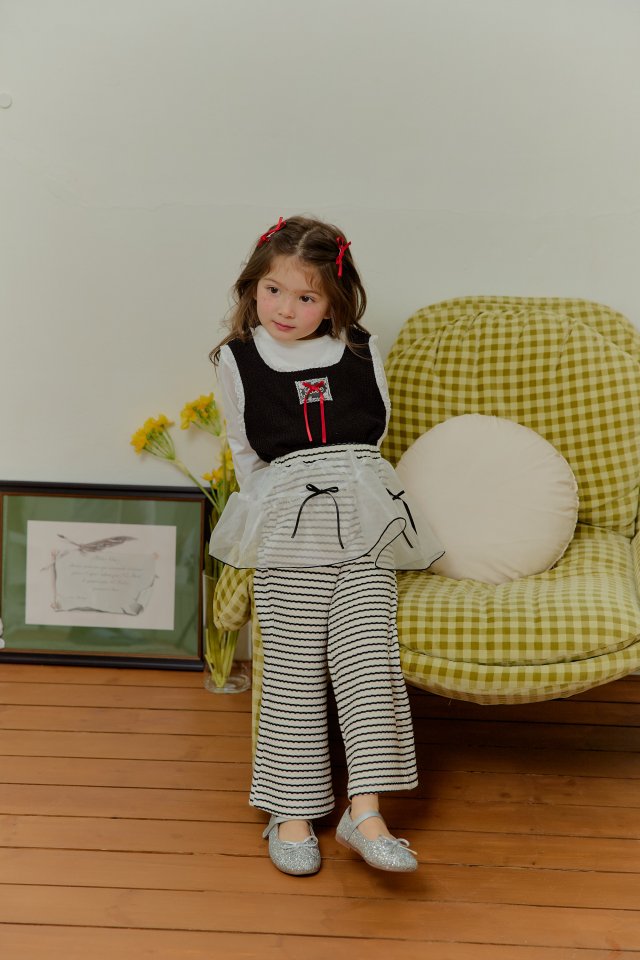 Sera - Korean Children Fashion - #kidzfashiontrend - Lace Layered Tee