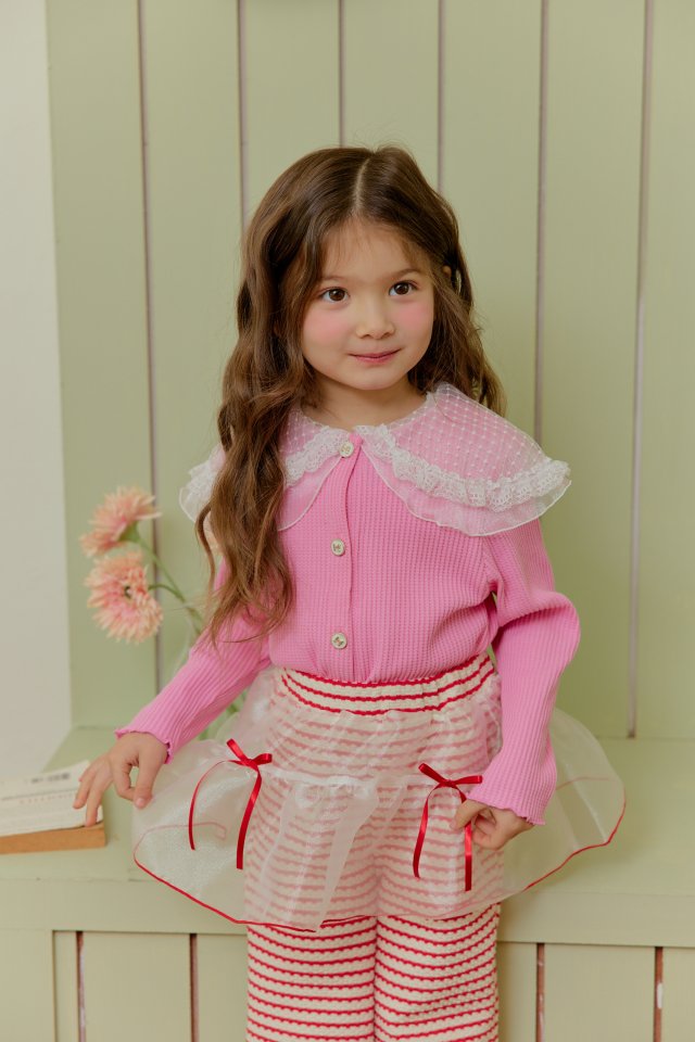 Sera - Korean Children Fashion - #littlefashionista - Lace Collar Cardigan - 9