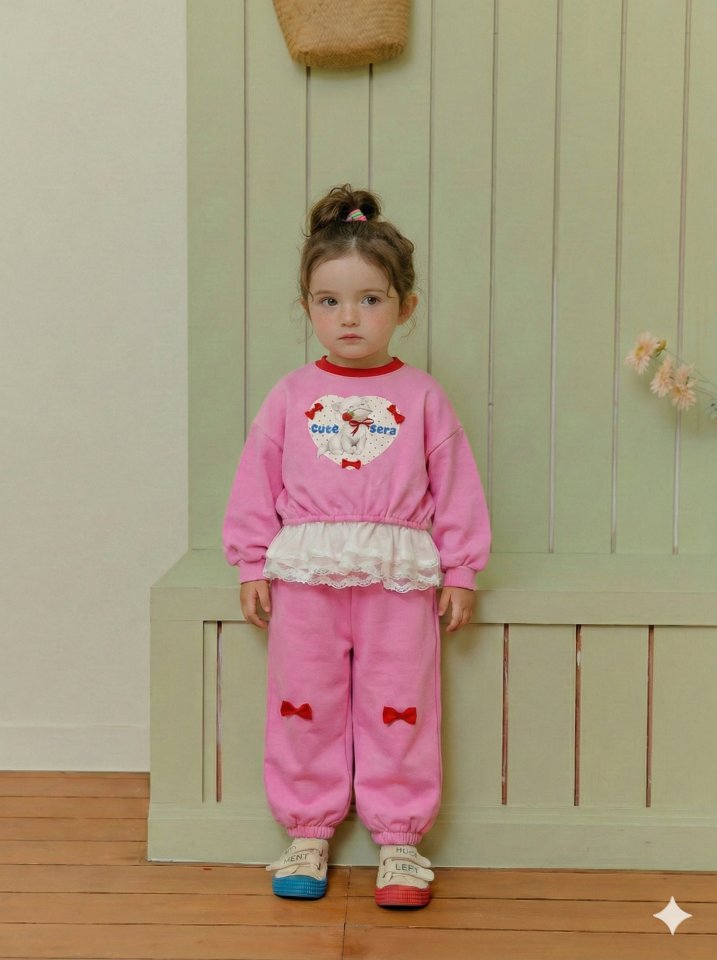 Sera - Korean Children Fashion - #littlefashionista - Dot Meow Set - 3