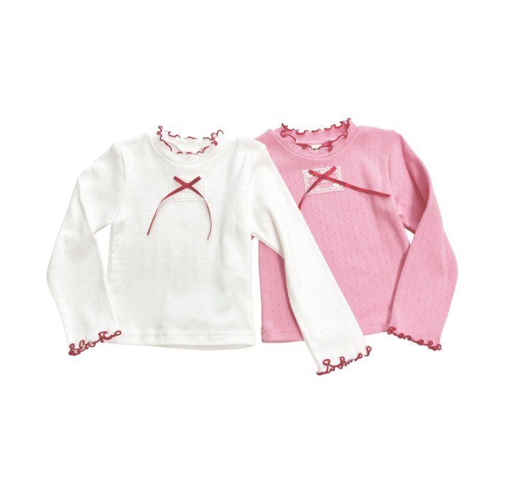 Sera - Korean Children Fashion - #magicofchildhood - Ribbon Ribbed Tee - 11