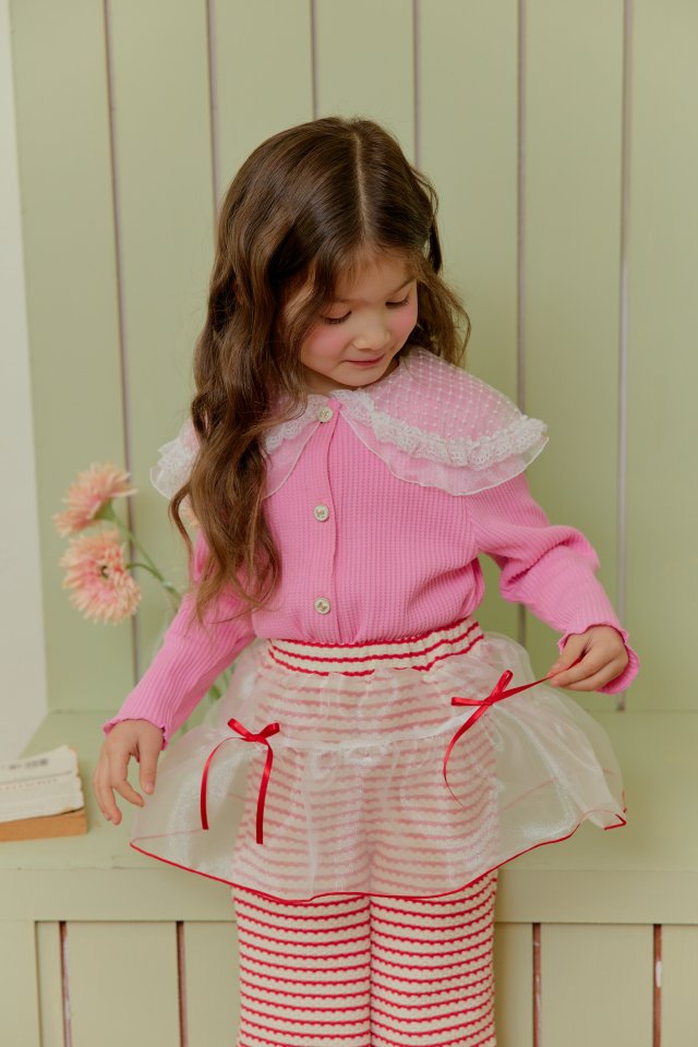 Sera - Korean Children Fashion - #magicofchildhood - Lace Collar Cardigan - 10