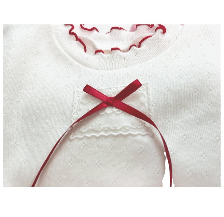 Sera - Korean Children Fashion - #minifashionista - Ribbon Ribbed Tee - 12