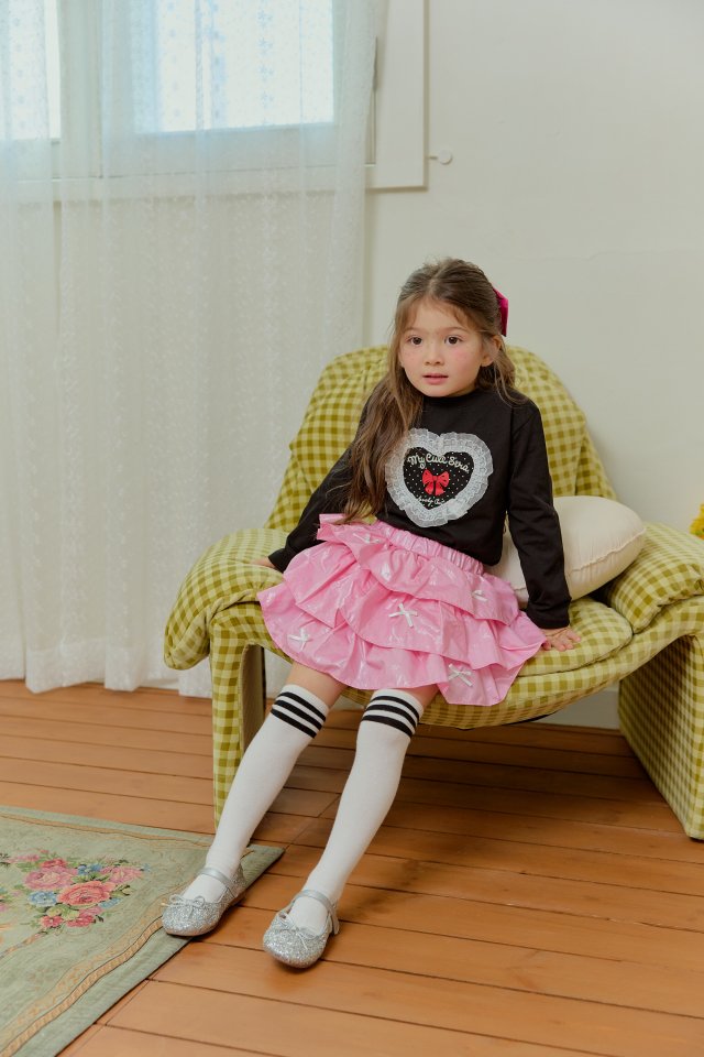 Sera - Korean Children Fashion - #toddlerclothing - Pink Bling Skirt