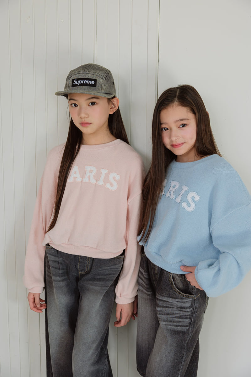 Sm2 - Korean Children Fashion - #kidzfashiontrend - Paris Knit Sweatshirt - 4