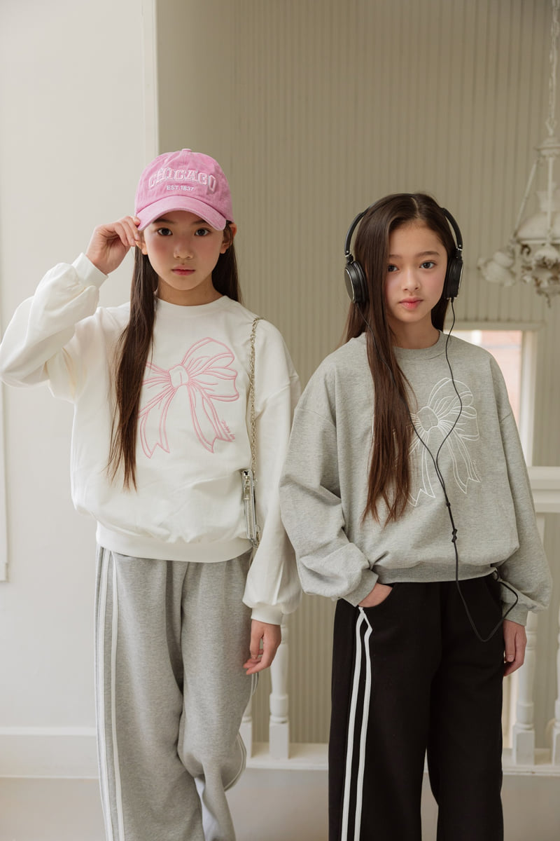 Sm2 - Korean Children Fashion - #childofig - Ribbon Embroidered Sweatshirt - 6