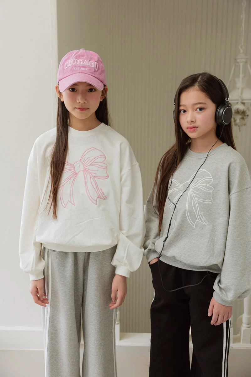 Sm2 - Korean Children Fashion - #childrensboutique - Ribbon Embroidered Sweatshirt - 7