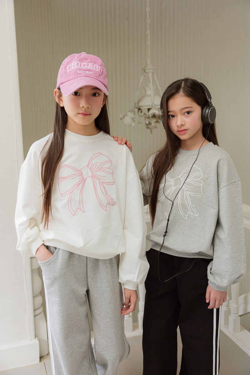 Sm2 - Korean Children Fashion - #discoveringself - Ribbon Embroidered Sweatshirt - 9