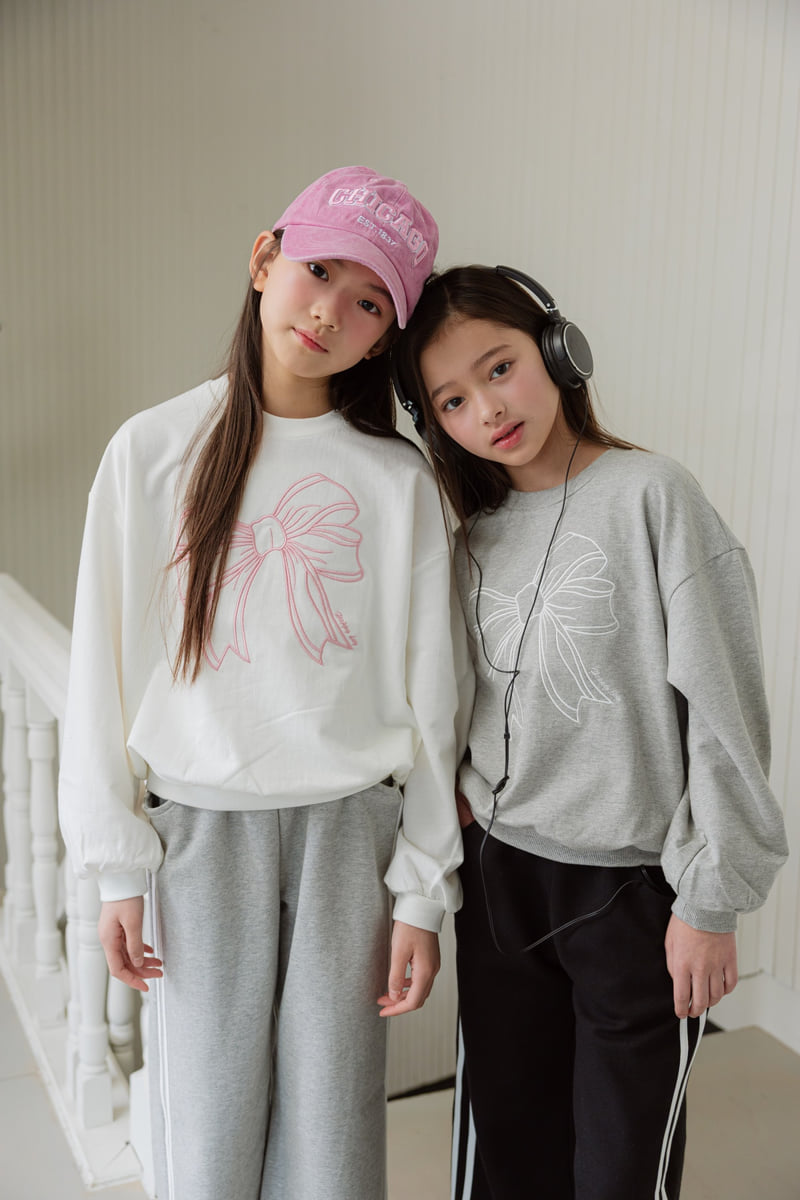Sm2 - Korean Children Fashion - #fashionkids - Ribbon Embroidered Sweatshirt - 10