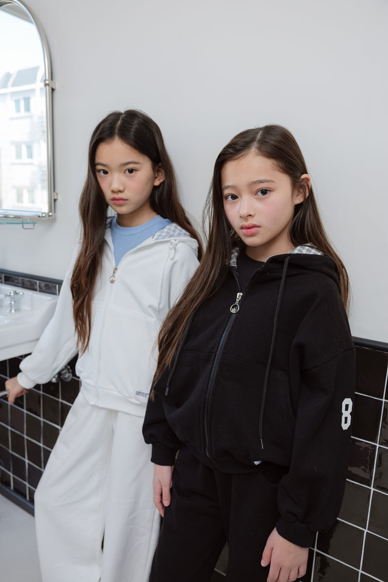Sm2 - Korean Children Fashion - #fashionkids - Check Hoodie Zip-Up
