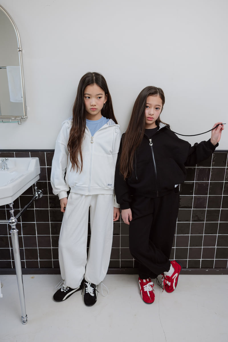 Sm2 - Korean Children Fashion - #kidsstore - Check Hoodie Zip-Up - 3