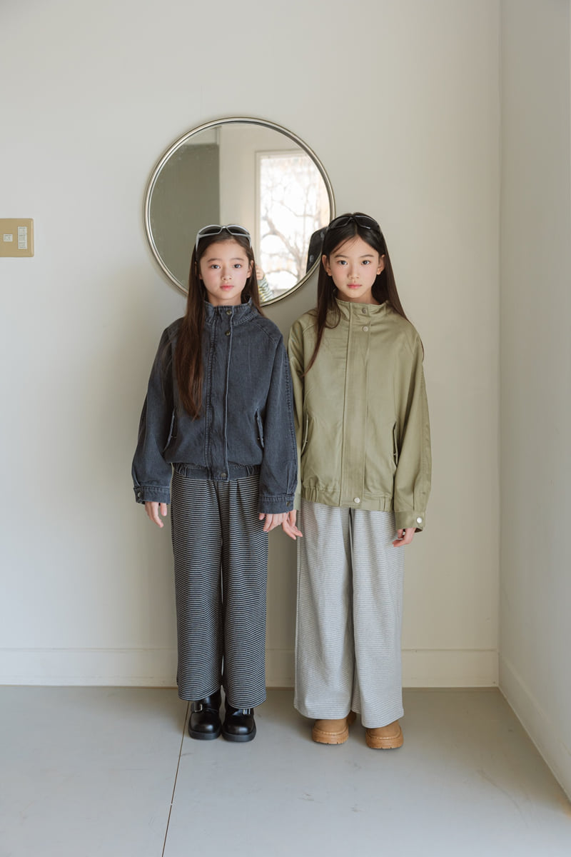 Sm2 - Korean Children Fashion - #kidzfashiontrend - Striped Wide Pants - 10