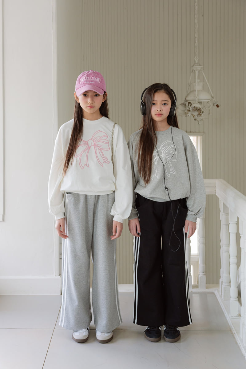 Sm2 - Korean Children Fashion - #minifashionista - Color Block Line Pants - 2