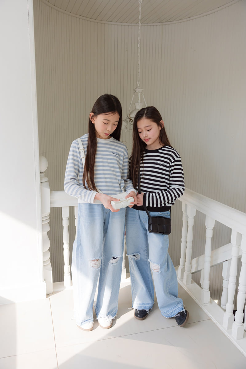 Sm2 - Korean Children Fashion - #minifashionista - Striped Sweatshirt - 4