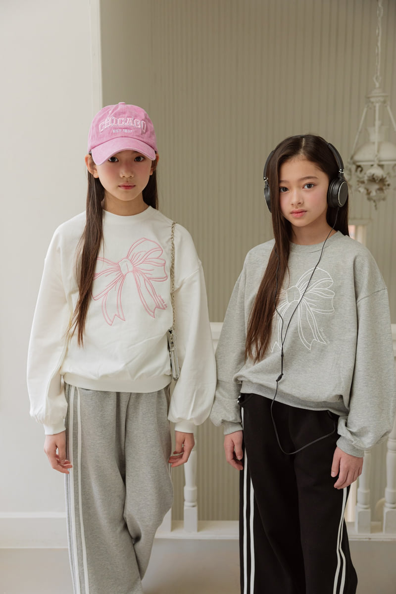 Sm2 - Korean Children Fashion - #todddlerfashion - Ribbon Embroidered Sweatshirt - 4