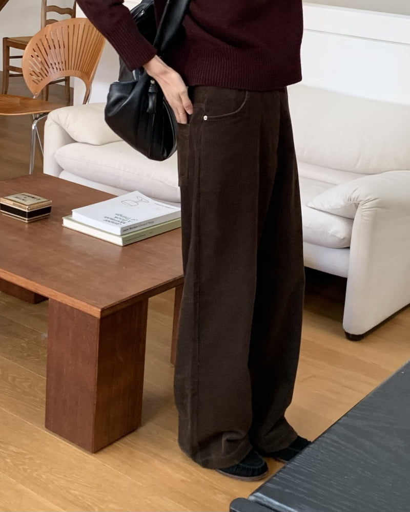 Something Else - Korean Women Fashion - #momslook - Wagon Corduroy Pants - 11