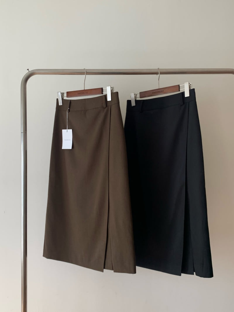 Something Else - Korean Women Fashion - #momslook - Urban Brushed Wrap Skirt - 11