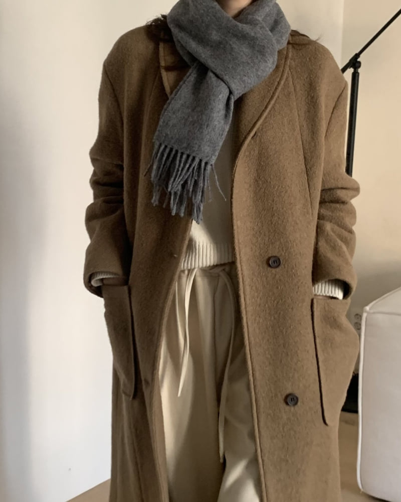 Something Else - Korean Women Fashion - #momslook - Essential Shawl Collar Wool Coat - 8