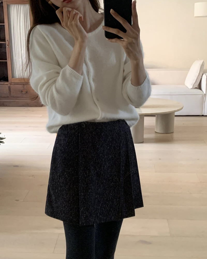 Something Else - Korean Women Fashion - #momslook - Lamb Pleated Mini Skirt (Lining Shorts) - 12