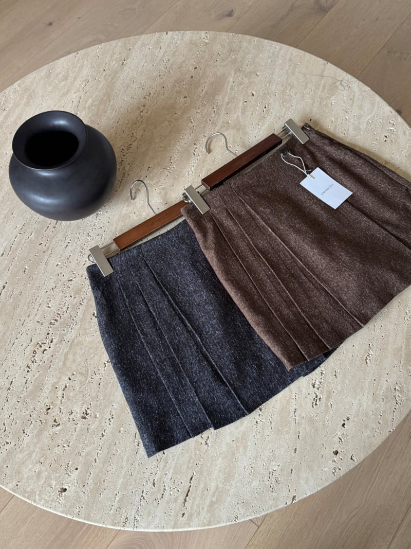 Something Else - Korean Women Fashion - #momslook - Lamb Pleated Mini Skirt (Lining Shorts) - 8