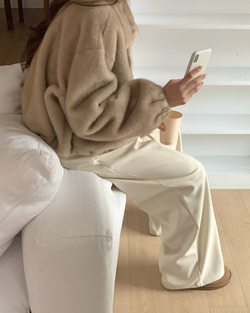 Something Else - Korean Women Fashion - #momslook - Beige Soft Jacket - 3