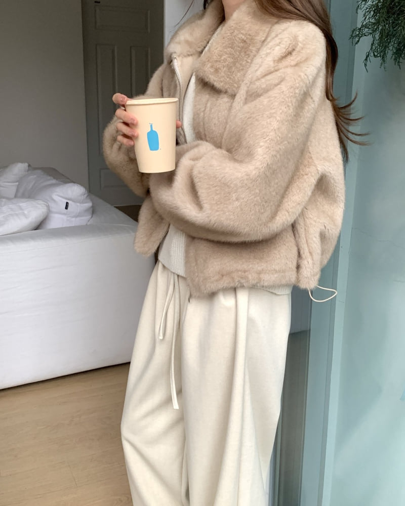 Something Else - Korean Women Fashion - #momslook - Beige Soft Jacket - 5