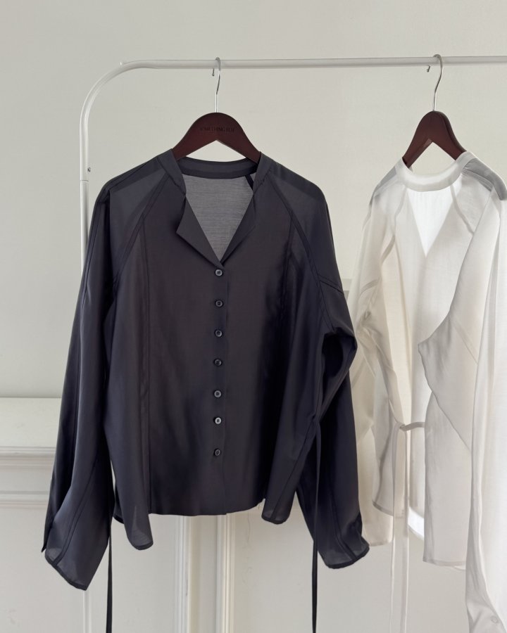Something Else - Korean Women Fashion - #momslook - Pharrell Collar Blouse - 12