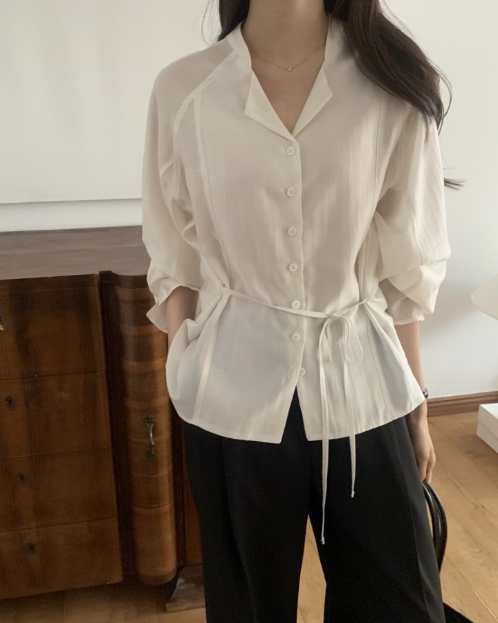 Something Else - Korean Women Fashion - #momslook - Pharrell Collar Blouse - 2