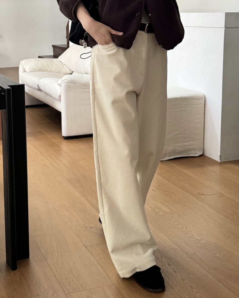 Something Else - Korean Women Fashion - #restrostyle - Wagon Corduroy Pants - 6