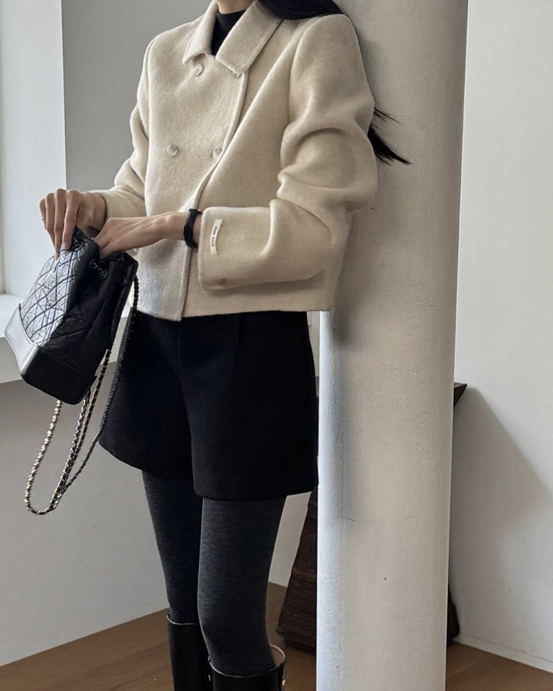 Something Else - Korean Women Fashion - #restrostyle - Handmade Double Short Coat - 2