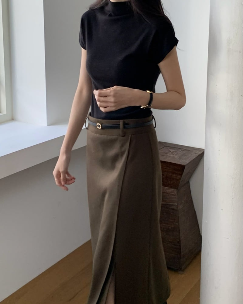 Something Else - Korean Women Fashion - #restrostyle - Mild Half Turtleneck Tee - 4