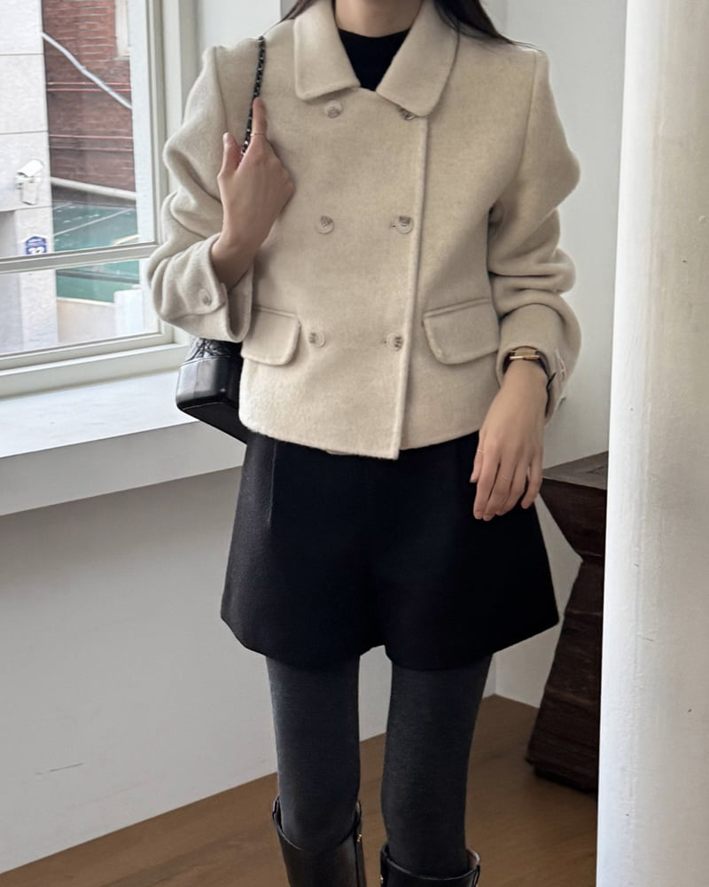 Something Else - Korean Women Fashion - #romanticstyle - Handmade Double Short Coat - 3