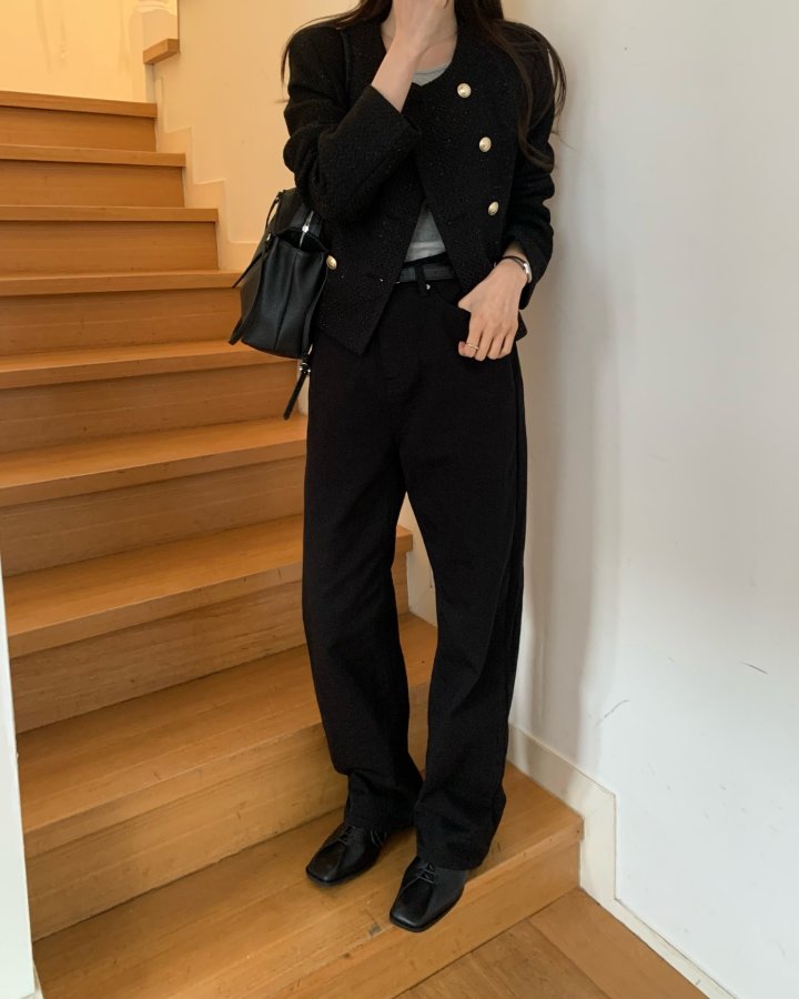 Something Else - Korean Women Fashion - #romanticstyle - Rene Double Tweed Jacket - 7