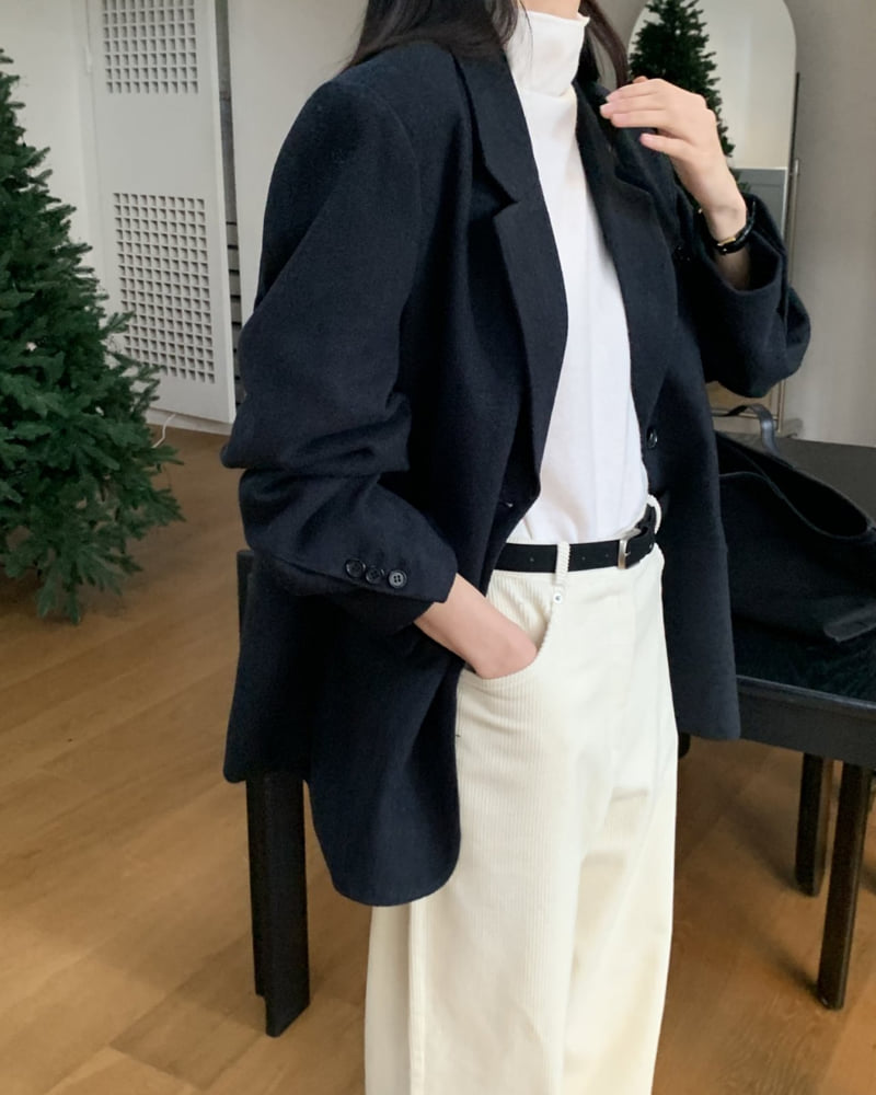 Something Else - Korean Women Fashion - #shopsmall - Dublin Herringbone Wool Jacket - 9