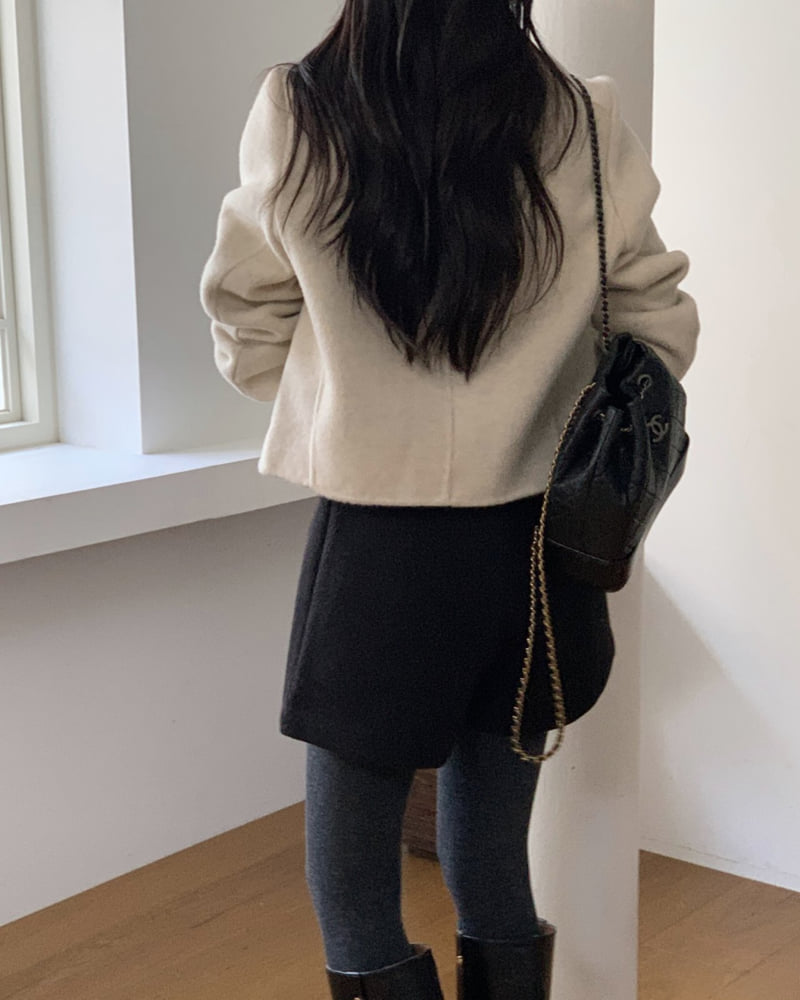 Something Else - Korean Women Fashion - #romanticstyle - Handmade Double Short Coat - 4