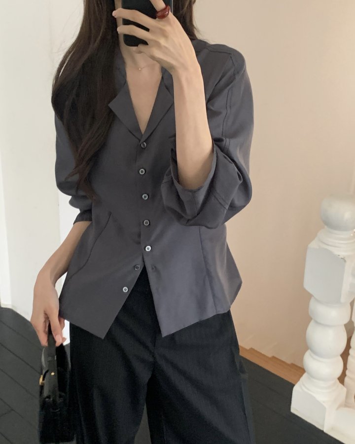 Something Else - Korean Women Fashion - #shopsmall - Pharrell Collar Blouse - 9