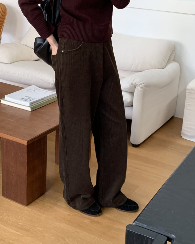 Something Else - Korean Women Fashion - #thatsdarling - Wagon Corduroy Pants - 9